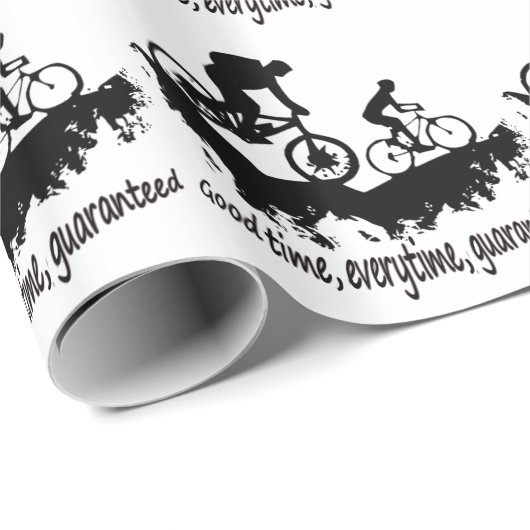 Mountain Biking Good Time Inspirerend Quote Cadeaupapier (Rol Hoek)