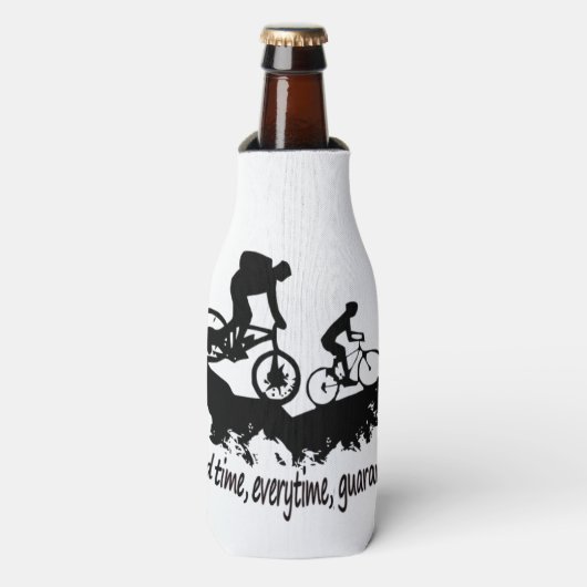 Mountain Biking Good Time Inspirerend Quote Flesjeskoeler (Fles Voorkant)