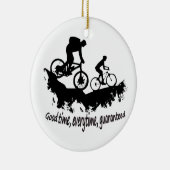 Mountain Biking Good Time Inspirerend Quote Keramisch Ornament (Rechts)