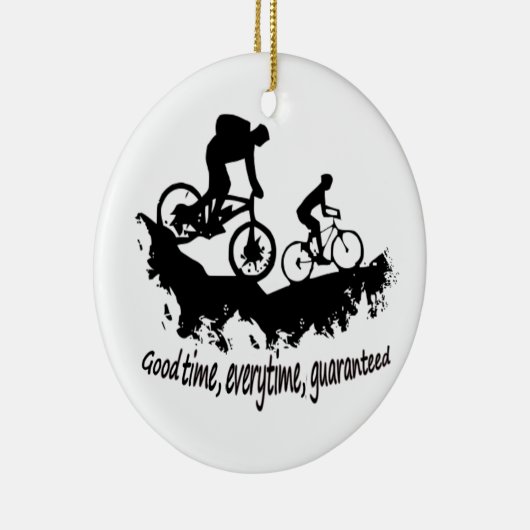 Mountain Biking Good Time Inspirerend Quote Keramisch Ornament (Rechts)