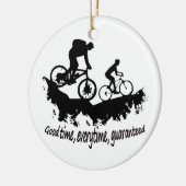 Mountain Biking Good Time Inspirerend Quote Keramisch Ornament (Links)
