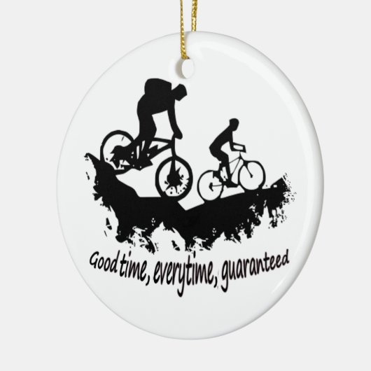 Mountain Biking Good Time Inspirerend Quote Keramisch Ornament (Links)