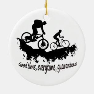 Mountain Biking Good Time Inspirerend Quote Keramisch Ornament