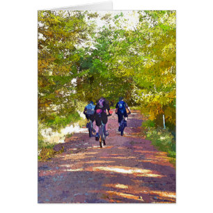 MOUNTAIN BIKING GREETTING CARD