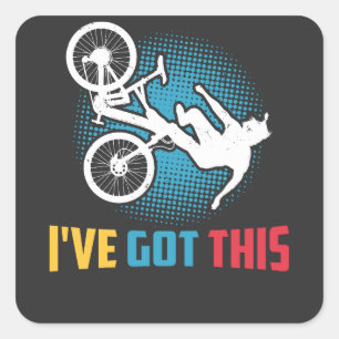Mountain Biking - Ik heb dit Vierkante Sticker