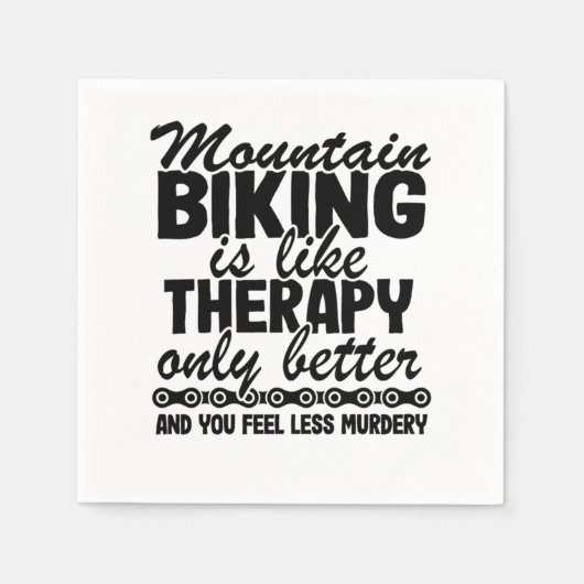 Mountain Biking Is Like Therapy Funny Quote MTB Gi Servet (Voorkant)