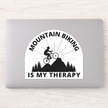 Mountain Biking is mijn therapieSticker