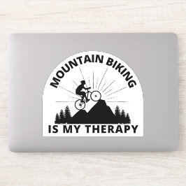 Mountain Biking is mijn therapieSticker Sticker