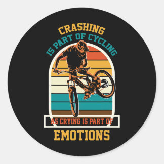 Mountain Biking It Never Gets Easier Downhill Moun Ronde Sticker