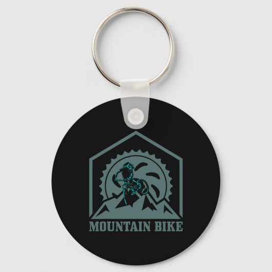 Mountain Biking It Never Gets Easier Downhill Moun Sleutelhanger (Voorkant)