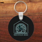 Mountain Biking It Never Gets Easier Downhill Moun Sleutelhanger (Voorkant)