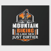 Mountain Biking Just Dirtier Cadeaupapier (Vlak)
