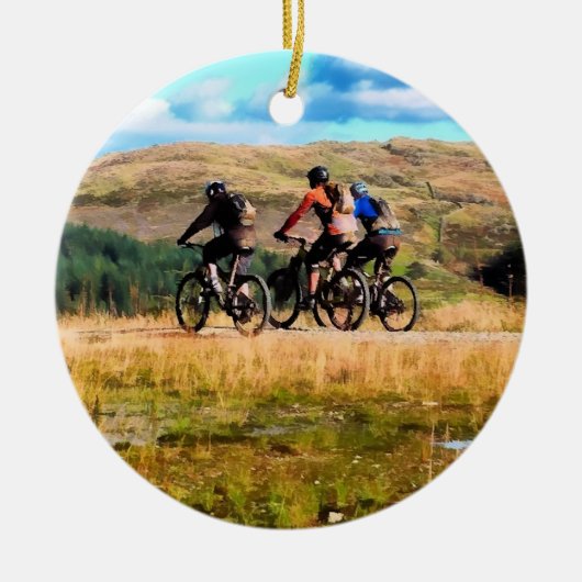 MOUNTAIN BIKING KERAMISCH ORNAMENT (Voorkant)