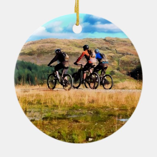 MOUNTAIN BIKING KERAMISCH ORNAMENT (Achterkant)