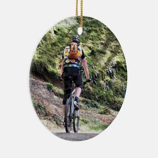 MOUNTAIN BIKING KERAMISCH ORNAMENT (Rechts)