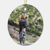 MOUNTAIN BIKING KERAMISCH ORNAMENT (Links)