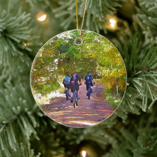 MOUNTAIN BIKING KERAMISCH ORNAMENT (Boom)