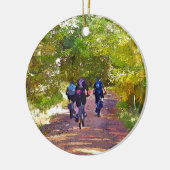 MOUNTAIN BIKING KERAMISCH ORNAMENT (Links)