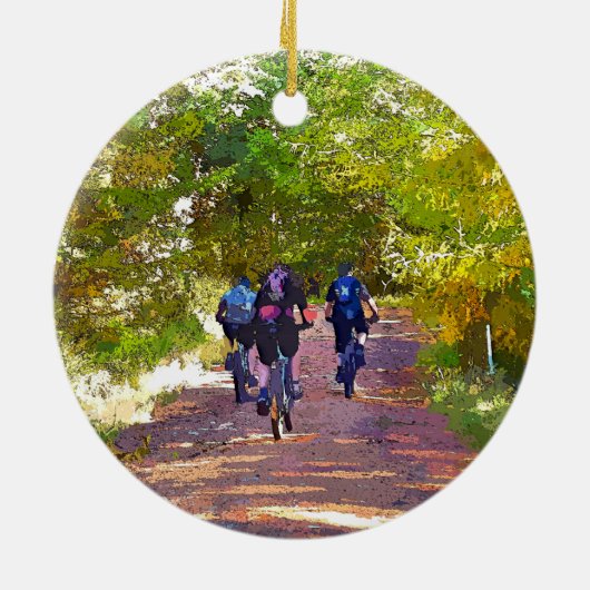 MOUNTAIN BIKING KERAMISCH ORNAMENT (Achterkant)