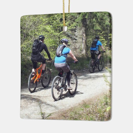 MOUNTAIN BIKING KERAMISCH ORNAMENT (Links)