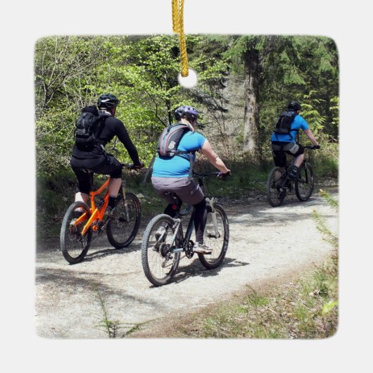 MOUNTAIN BIKING KERAMISCH ORNAMENT (Voorkant)