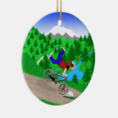 Mountain Biking Keramisch Ornament (Rechts)