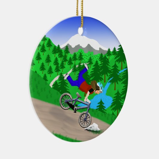 Mountain Biking Keramisch Ornament (Rechts)