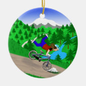 Mountain Biking Keramisch Ornament (Voorkant)