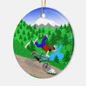Mountain Biking Keramisch Ornament (Links)