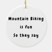 Mountain Biking Keramisch Ornament (Achterkant)
