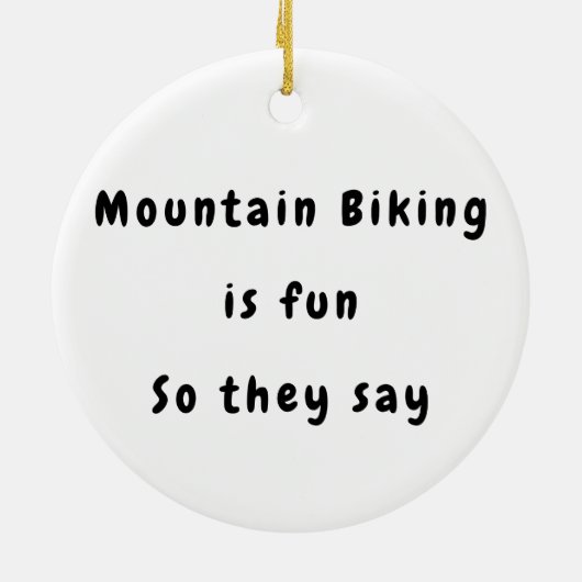 Mountain Biking Keramisch Ornament (Achterkant)