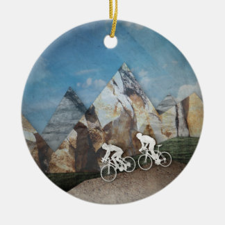 Mountain Biking Keramisch Ornament