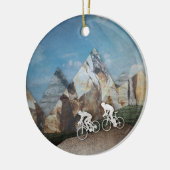 Mountain Biking Keramisch Ornament (Links)
