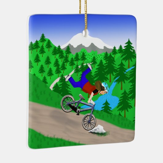 Mountain Biking Keramisch Ornament (Rechts)