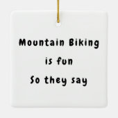 Mountain Biking Keramisch Ornament (Achterkant)