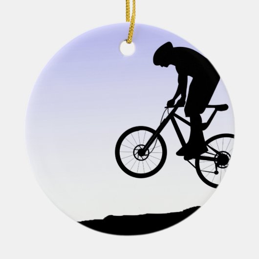 Mountain Biking Keramisch Ornament (Voorkant)