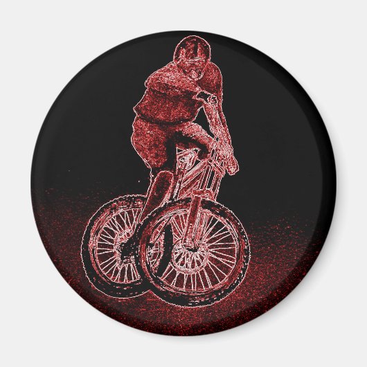 Mountain Biking Magneet (Voorkant)