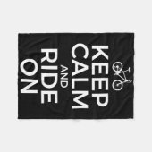 Mountain Biking, Mountain Biker, Keep Calm And Rid Fleece Deken (Voorkant (Horizontaal))