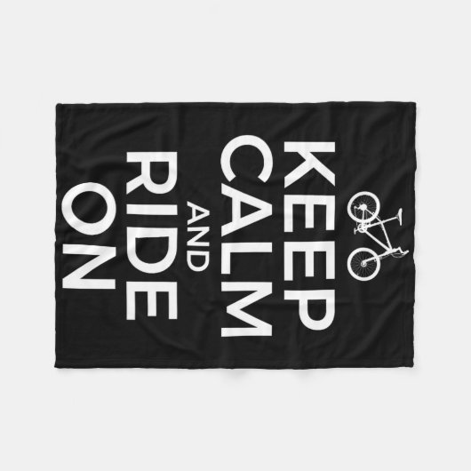 Mountain Biking, Mountain Biker, Keep Calm And Rid Fleece Deken (Voorkant (Horizontaal))