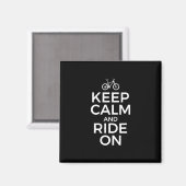 Mountain Biking, Mountain Biker, Keep Calm And Rid Magneet (Voorkant / Achterkant)