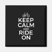 Mountain Biking, Mountain Biker, Keep Calm And Rid Magneet (Voorkant)