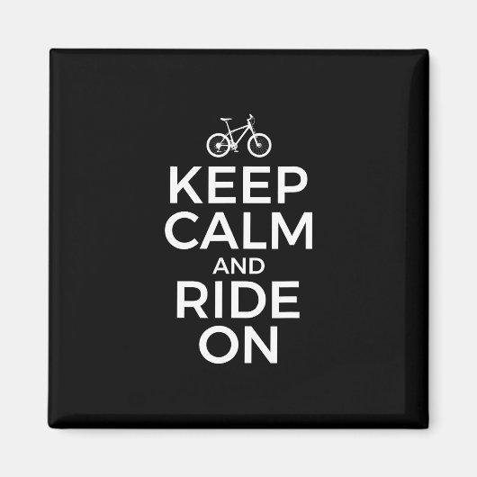 Mountain Biking, Mountain Biker, Keep Calm And Rid Magneet (Voorkant)