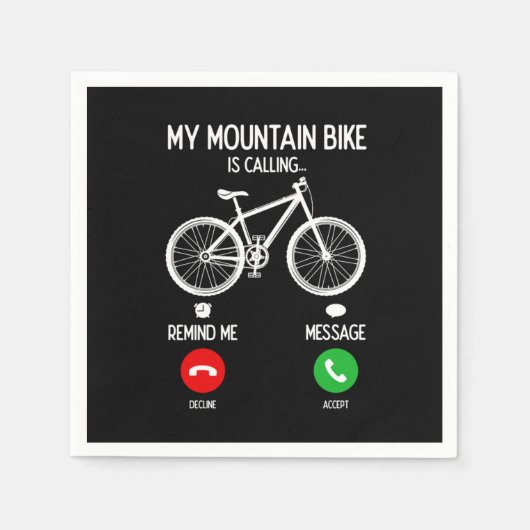 Mountain Biking MTB Downhill Cyclist Cycling Gift Servet (Voorkant)