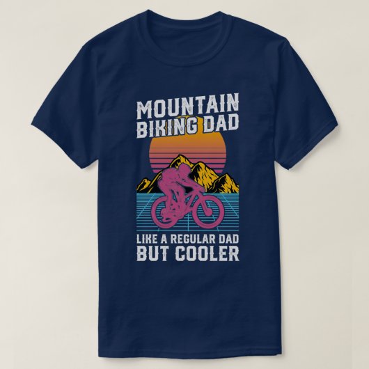 Mountain Biking papa als een gewone vader, maar ko T-shirt (Design voorkant)