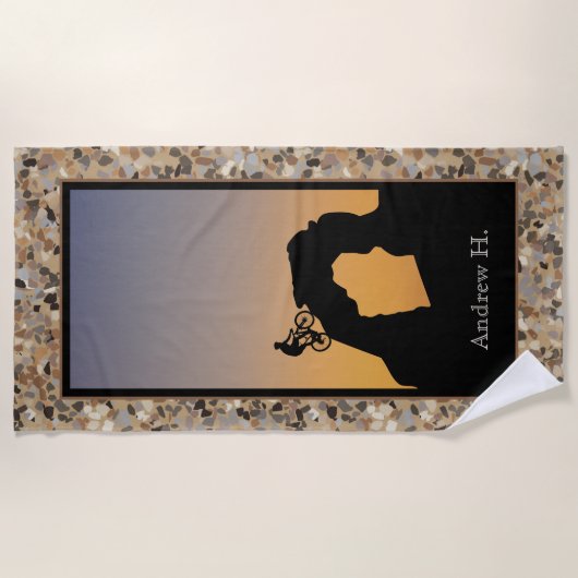 Mountain Biking Pebble Strandlaken (Voorkant)