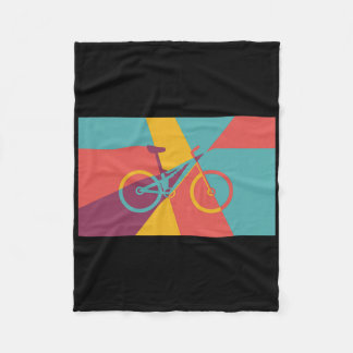 Mountain Biking Pop Art Effect Mtb Fully  Fleece Deken