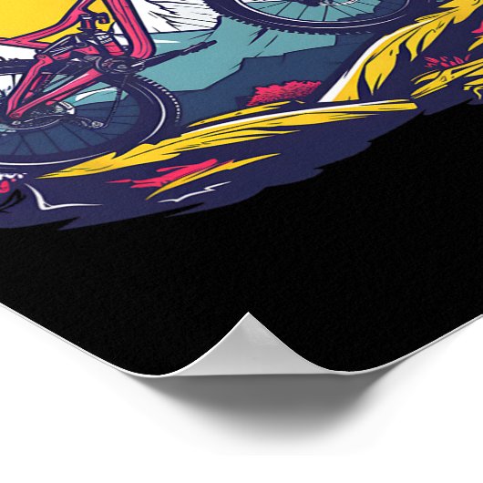 Mountain Biking Portrait  Poster (Hoek)