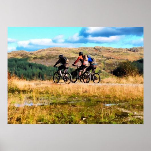 MOUNTAIN BIKING POSTER (Voorkant)