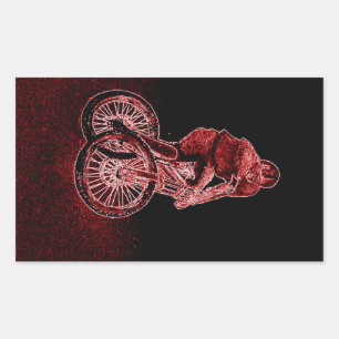 Mountain Biking Rechthoekige Sticker