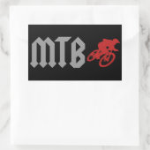 Mountain Biking Rechthoekige Sticker (Tas)